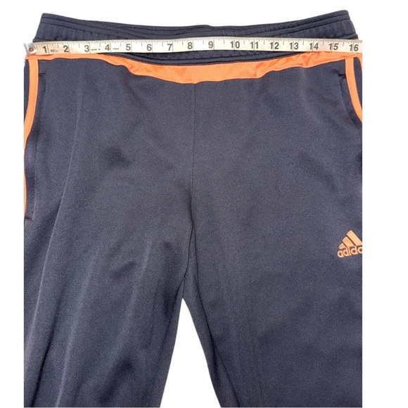 Adidas Trio 15 Training Pants Climacool Workout Joggers Black Orange Zip Ankle - Picture 4 of 14